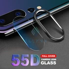 Закаленное стекло 55D для Huawei P30, P20, Honor 20 Pro, Nova 5i, 5 Pro, металлическое кольцо для объектива камеры, защитная пленка для экрана