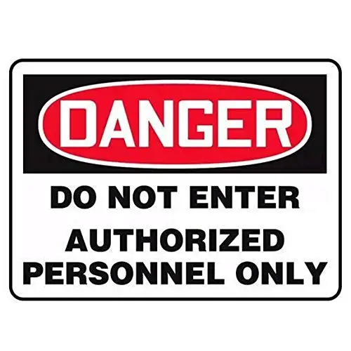 

Warn Do Not Enter Authorized Personnel Metal Tin Sign Plaque, Vintage Design for Decoration Nostalgia