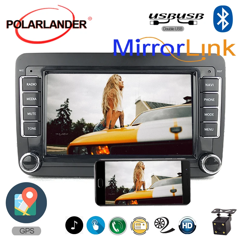 7 дюймов для Bora Golf VW Polo Volkswagen Passat B6 B7 Touran Android авто Iphone GPS навигация автомобильное