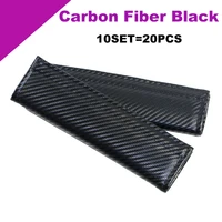10sets universal carbon fiber black auto padding seat belt car covers in cars interior decoration forall car series car stytling