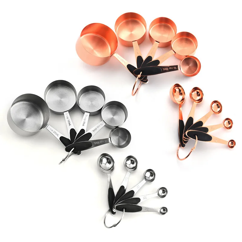 

5/10pcs Kitchen Measuring Spoons Teaspoon Coffee Sugar Scoop Accessories Stainless Steel Plastic Handle Kitchen Gadgets