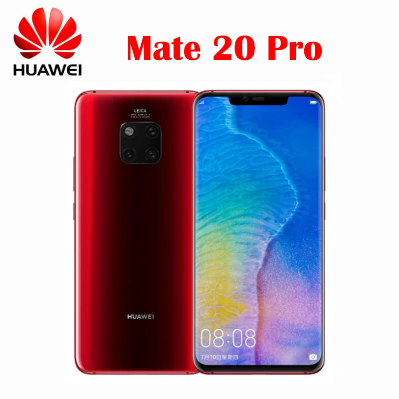 Смартфон HuaWei Mate 20 Pro 4G LTE Kirin 980 Android 9 0 6 39 дюйма 3120x1440 8 + 256 ГБ 40 МП IP68 NFC|Смартфоны| |