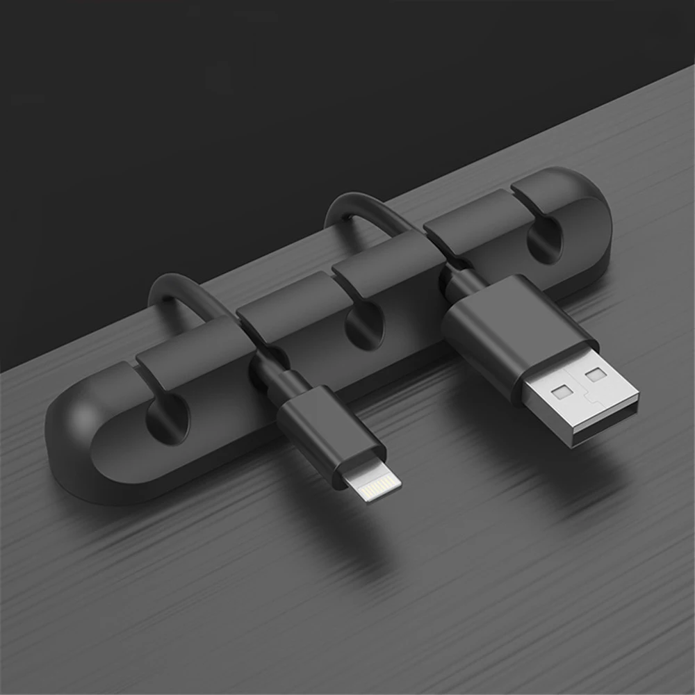 

1 Pc Silicone USB Cable Organizer Earphone Clip Charger Wire Data Line Holder Cable Winder Cord Clip Line Fixer Desk Accessories