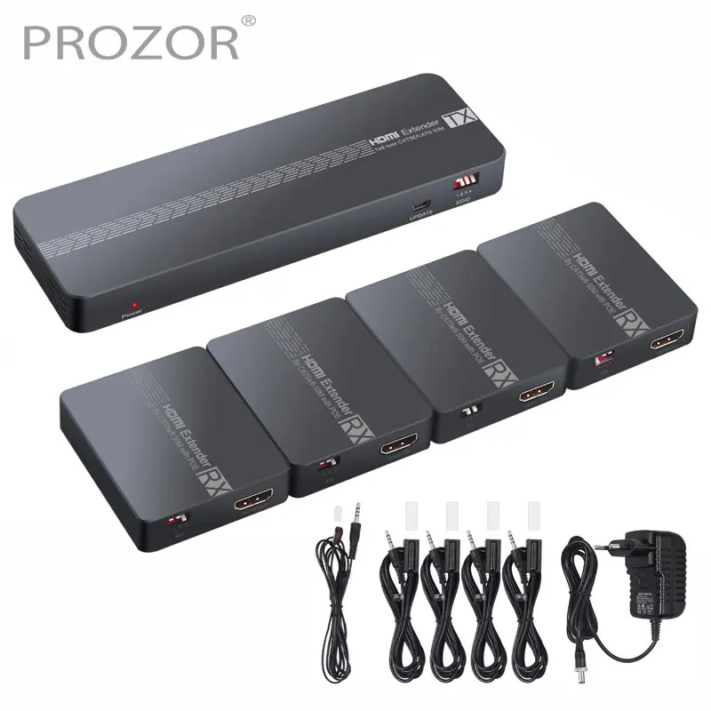 Hdmi совместимый разветвитель 1x4 по Ethernet Cat6/Cat7 до 50 м IR EDID 1080P AV сигналы без