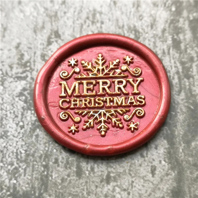 

Merry Christmas wax stamp and Xmas snow Seal Stamp DIY Greeting Card Scrapbooking Decorations sealing wax stamps
