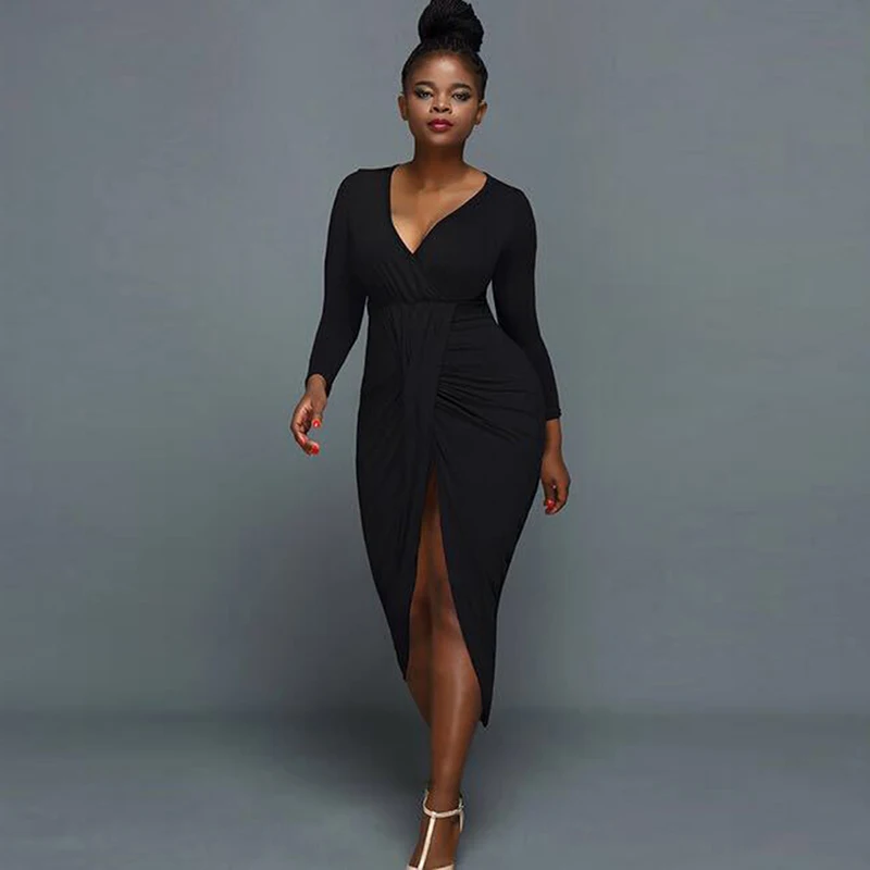 Новое модное женское платье сексуальное с глубоким v образным вырезом элегантное