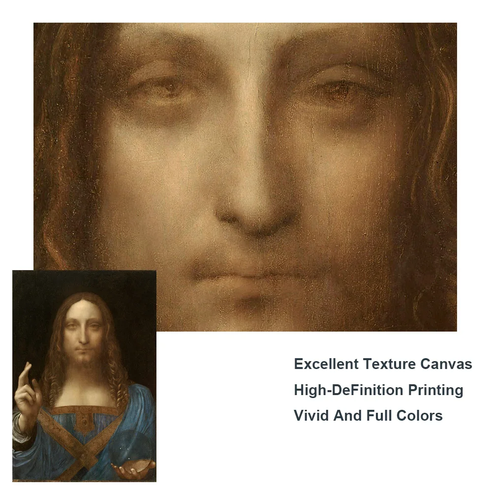 Спасатель Мунди холст настенные картины от Leonardo Da Vinci знаменитые художественные