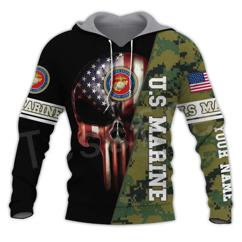 

Tessffel America Military Marine Policeman Camo Pullover Soldier Army NewFashion Sweatshirt 3DPrint Casual Hoodies Men/Women D-7