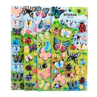 2pc Butterfly Insect Bubble Cartoon Foam PVC Decor DIY Scrapbook Diary Cell Phone Nail Stick Office School Supplies Stationery