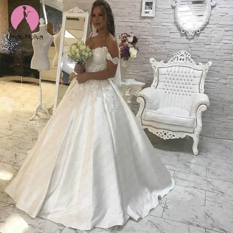 Robe De Mariee Peincess бальное платье Свадебные платья с открытыми плечами вечерные