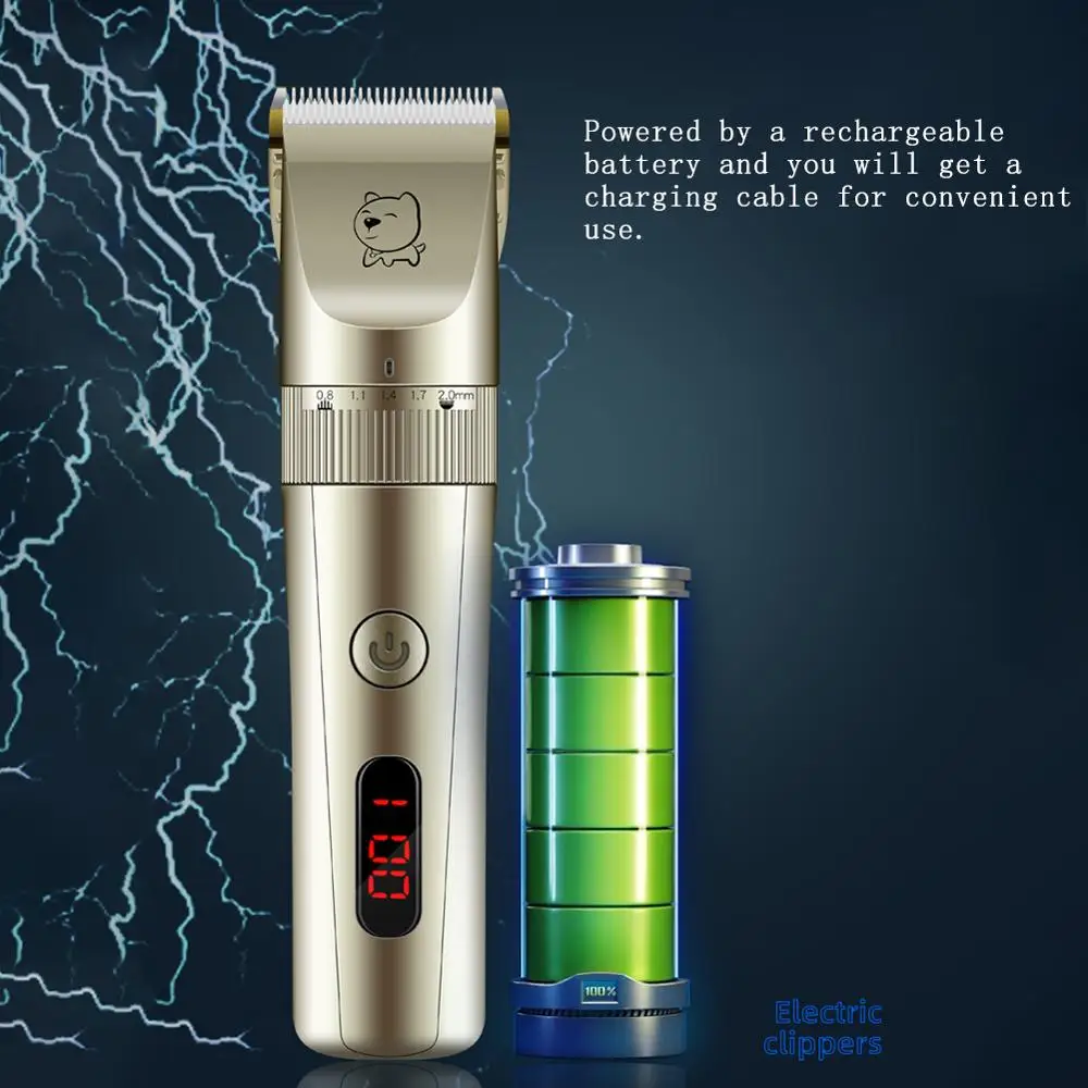 Электрическая машинка для стрижки собак и кошек перезаряжаемый триммер бритва с