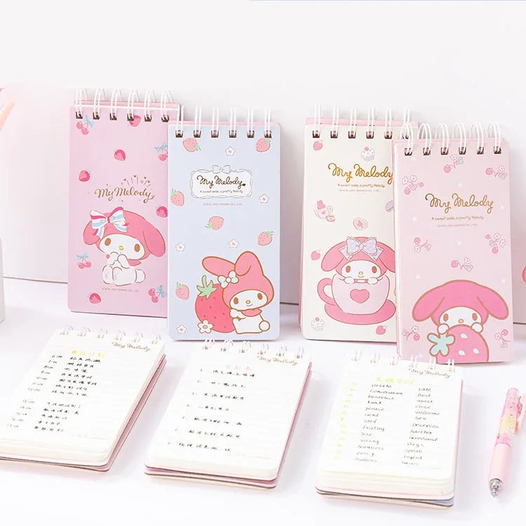 

8 pcs/lot Cute Pink Rabbit Coil Notebook Note Book Diary Weekly Planner Journal Notepad Stationery School Supplies