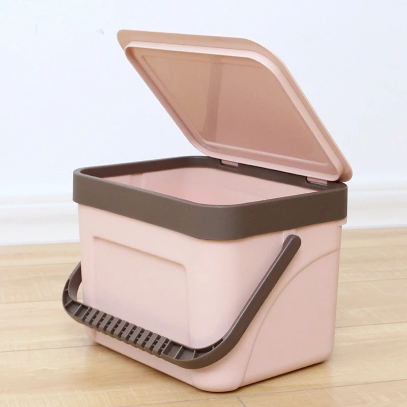 

Waste Bin Office Kitchen Bathroom Dustbin with Save Space For Home Wall Mounted Trash Can Dual-Use Storage Box