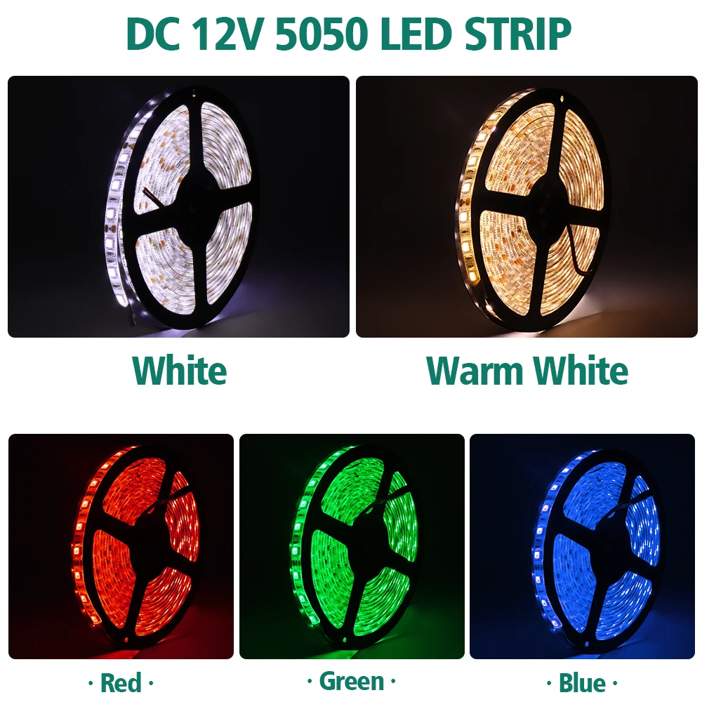 Светодиодная лента RGB светильник 5050 SMD 5 м 300 светодиодов гибкая светодиодная