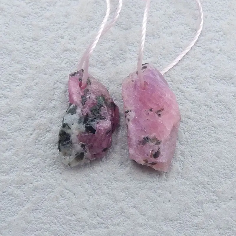 Женские серьги ручной работы с полудрагоценными камнями натуральный рубин 16x9x6