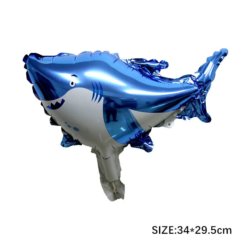 

Aquarium Theme Dolphin Hippo Octopus Shark Aluminum Foil Balloon Children Happy Birthday Party Decoration Gift Inflatable Ball