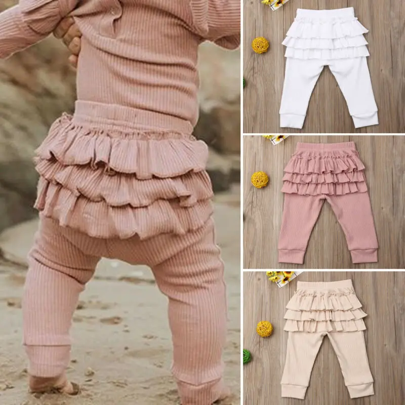 Модные леггинсы для новорожденных девочек длинные штаны с эластичной резинкой