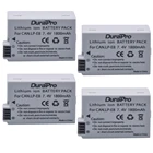 Аккумулятор для камеры DuraPro, 4 шт., 1800 мАч, для Canon EOS 550D 600D 650D 700D kiss X4 X5 X6i X7i