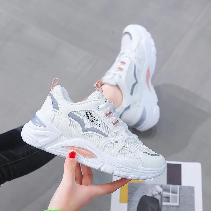 

Women Platform Sports Soles Designer Fashion Mesh Sneakers Breathable Zapatillas Ladies Simplicity Casual Light Running Shoes