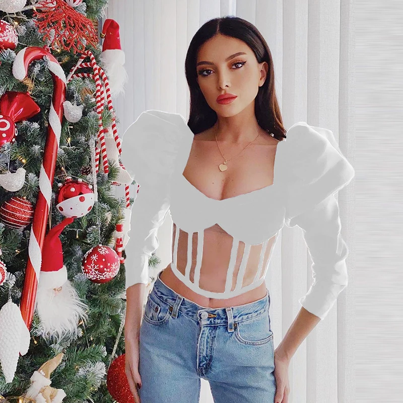 

KAISENDZ Pull Sleeve women's top packwork Breasted Sexy ladies t-shirt party office Summer hot sale women shirt