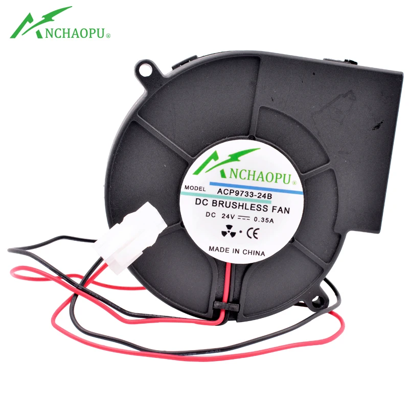 

ACP9733-24B DC24V Blower Fan 9cm 97x33mm BBQ Blower Big Air Blower Flow Centrifugal Fan 4500RPM cooling fan