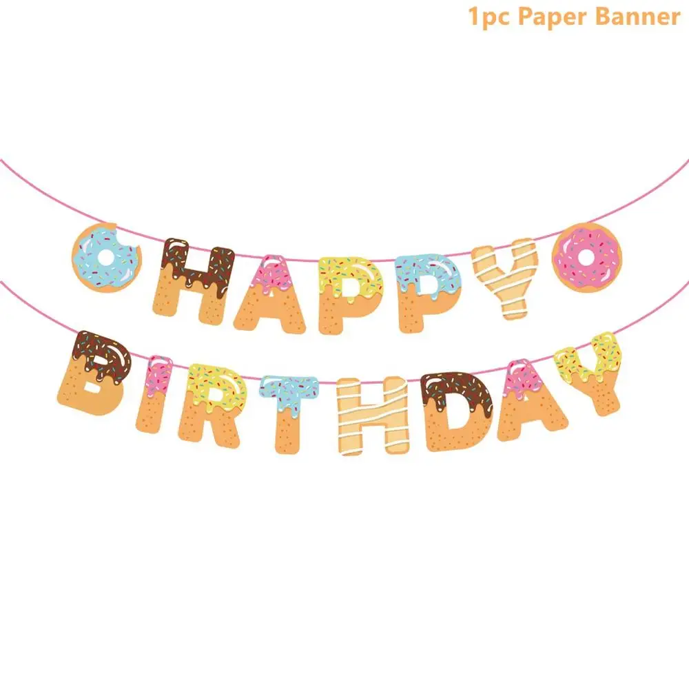 Donut Banners Taoup 10 шт. полимерный кремовый десерт искусственный пончик поддельная еда реквизит Конфеты Пончик декор для телефона с днем рождения Декор для дома - Цвет: Donut Banners