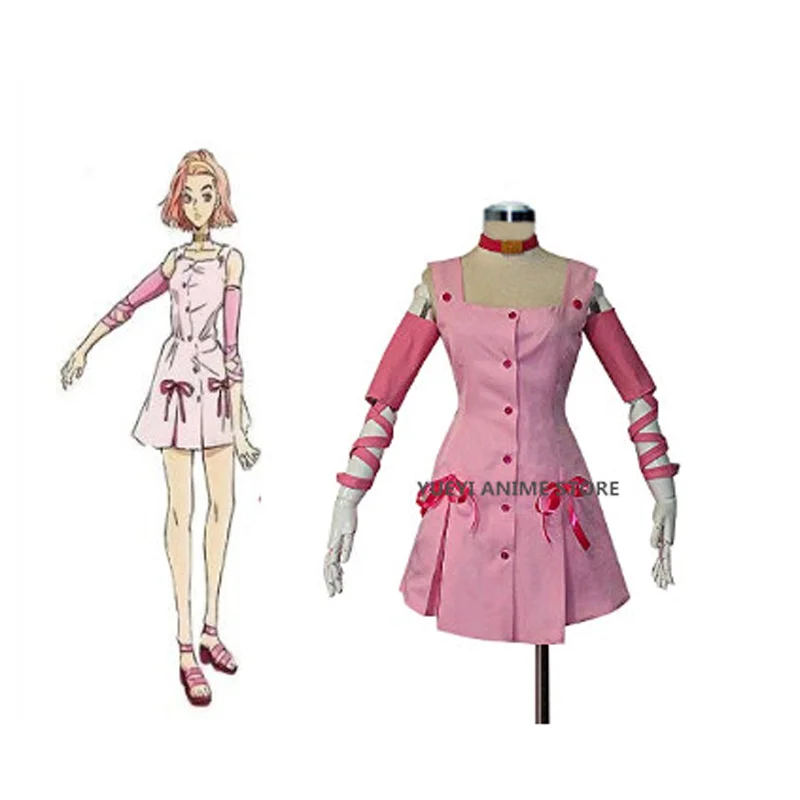 

Anime JoJo's Bizarre Adventure Sugimoto Reimi Cosplay Costume Pink Dress Halloween Carnival Cosplay Costumes