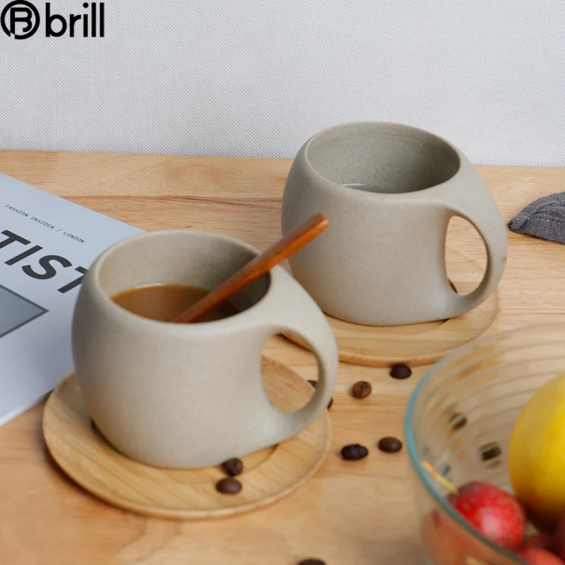 

Copos Vintage Nordic Ceramic Coffee Cup with Spoon Afternoon Tea Cups and Saucer Sets Taza Personalizada Regalo Couple Gift 50