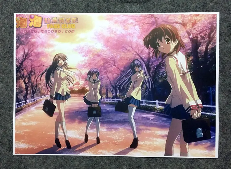 8 шт./компл. постер CLANNAD аниме Furukawa Nagisa Fujibayashi Kyou Ryou настенные фотографии наклейки
