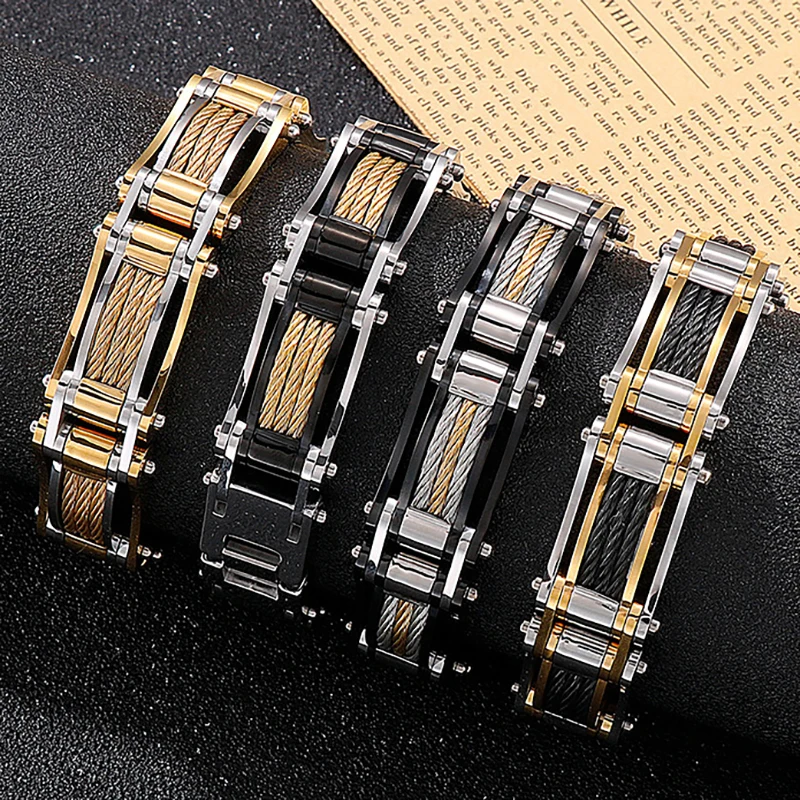 

Браслет-цепочка мужской из нержавеющей стали, 15 мм