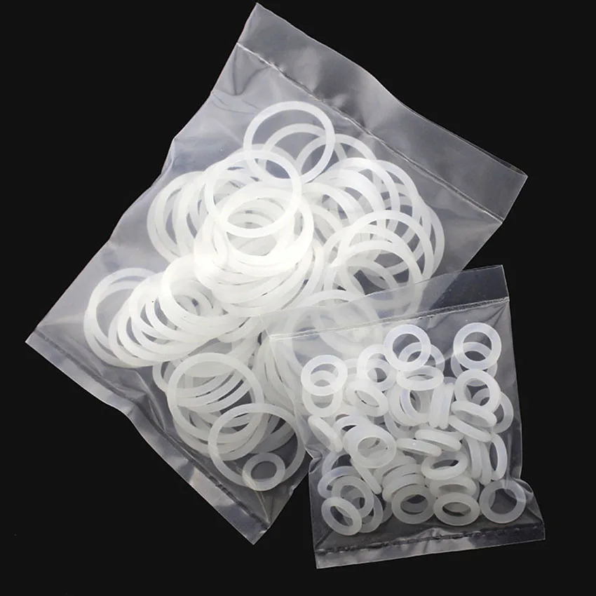 

200PCS OD31-80mm White Silicone O Ring Seals Waterproof High Temperature Resistant Sealing Ring Food Grade Silicone Wire Dia 1-5