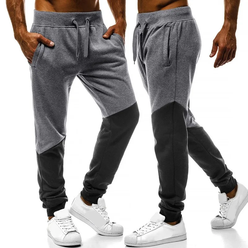 

2021 Hot Style Contrast Stitching Casual Sports Trousers Loose Men's All-match Trend Men's Trousers