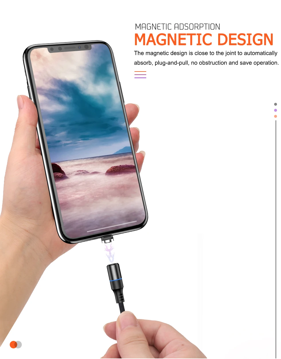 Магнитный Micro USB кабель для iPhone samsung Xiaomi 3A Быстрая зарядка данных провод шнур магнитное зарядное устройство usb type C кабель для мобильного телефона