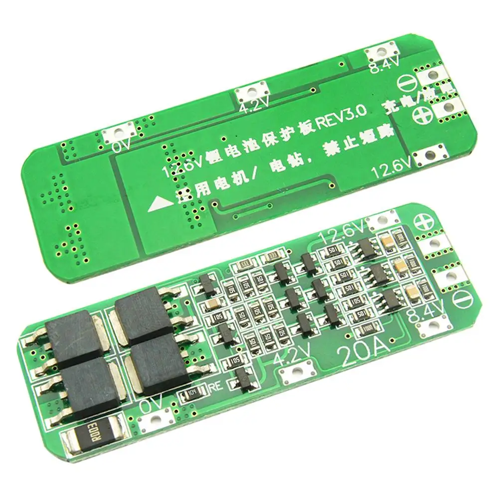 3S 10/20A литий-ионная литиевая батарея 18650 зарядное устройство PCB плата защиты BMS 12 6 V
