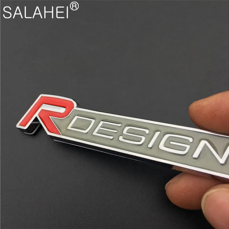 Новый стиль автомобиля 3D металлический R Дизайн Письмо Эмблема передняя решетка