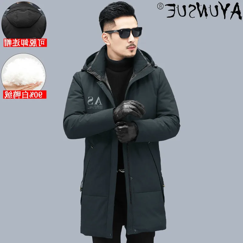 

Зимняя одежда Plumones, пуховик, Мужская одежда, 5XL, 6XL, плотное пальто, куртки с капюшоном, корейские парки, мужская одежда LXR425