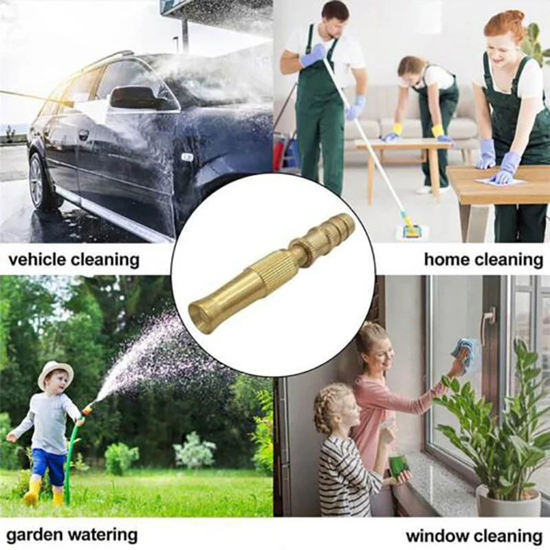 

Garden Irrigation Spray Gun Adjustable Brass Sprinkler 1/2 Garden Hose Sprinkler System Car Wash Lawn Watering Water Gun