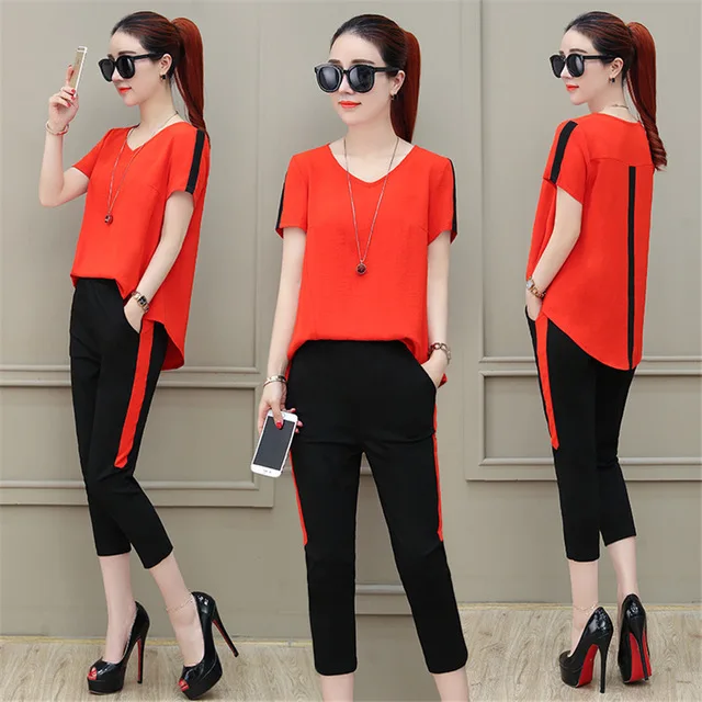 

2020 One Shoulder Long Sleeve Crop Top+High Split Wide Leg Pant Tracksuit