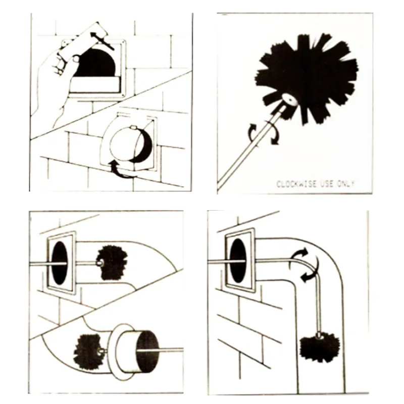 Щетка для чистки дымохода эластичная щетка нейлоновая длинная гибкая