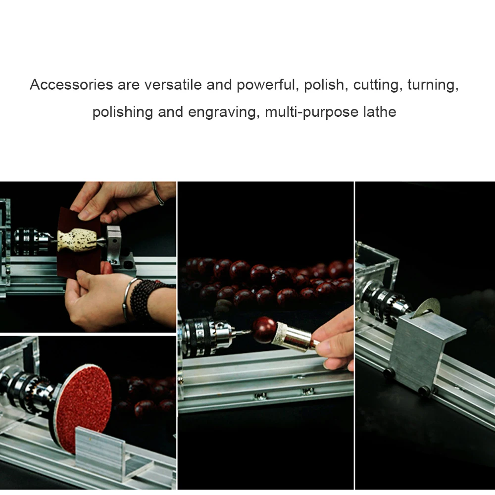 Горячая 80 Вт мини токарный станок полировальный деревообрабатывающее ремесло