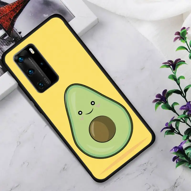 

Green Matte Avocado Phone Case For Huawei P9 P10 P20 P30 P40 Novi Lite Pro Smart Fundas Cover