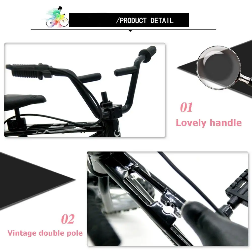 Ретро Мини палец BMX велосипед сборки Модель игрушки легко снимаются Трикс Finger Bikes