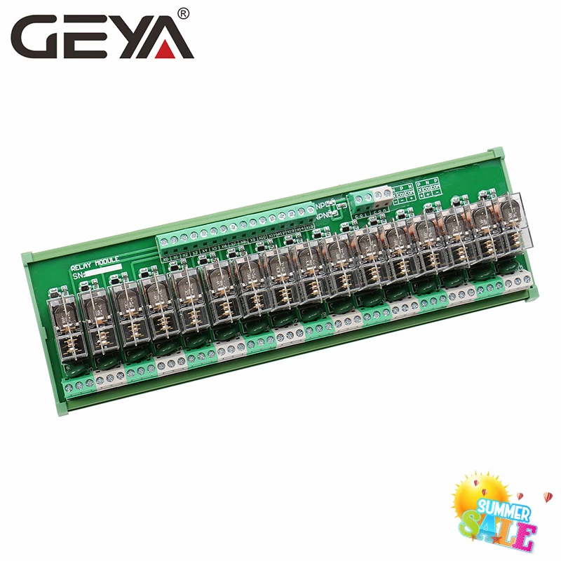 GEYA NG2R 16 канальный видеорегистратор релейных платов 1NO 1NC Din Rail триггерный релейный