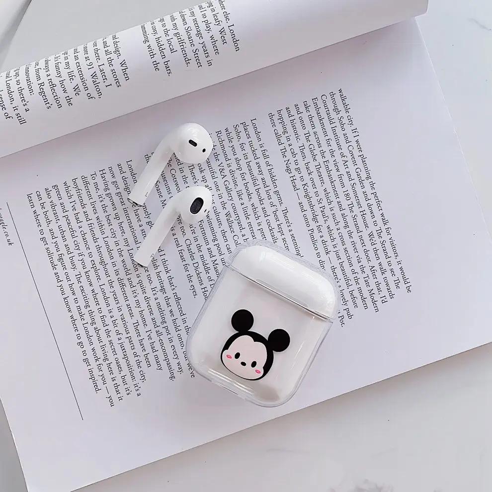 A17 Чехол для Apple AirPods с рисунком из мультфильма, прозрачный жесткий защитный чехол, беспроводной чехол для наушников, милый чехол для Airpods 2, прозрачный чехол, fundas - Цвет: A17