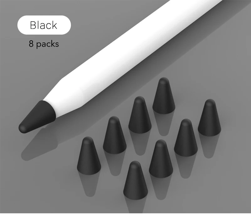 

Screen Protector Pencil Tip Cover For Apple Pencil 2nd 1st Generation Mute Silicone Nib Case For Pencil Cover Skin Accessory 8PC