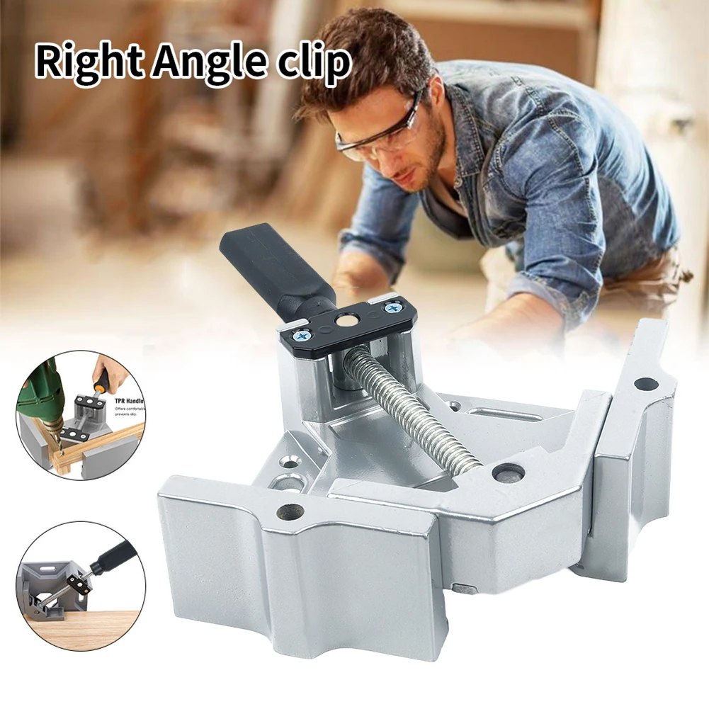 

Single Handle Aluminum Alloy Right Angle Clamp Photo Frame Angle Flat Pliers Woodworking Tool Hot Sale New