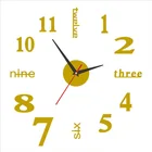 3D большие настенные часы, Зеркальная Наклейка, большие часы-наклейка, домашний декор для гостиной, уникальный подарок, креативные настенные часы сделай сам, Лидер продаж