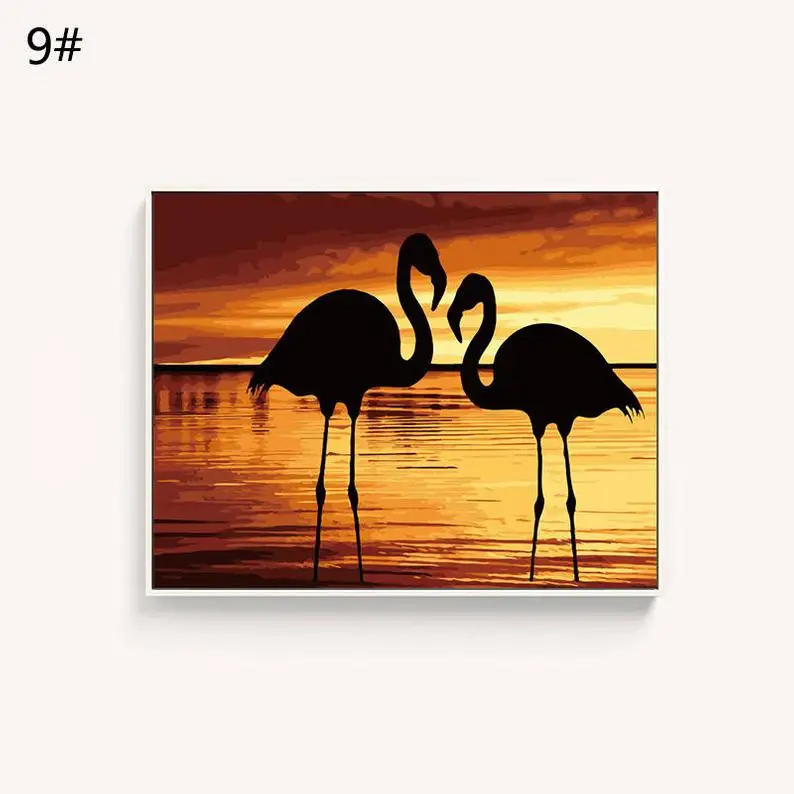 

Pink Flamingo Flamingo Print Paint By Number Kit Flamingo Painting Flamingo On Canvas Acrylic Flamingo Flamingo Gift Flamingo