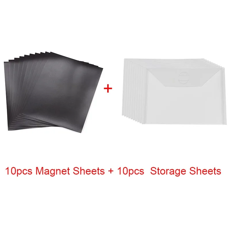

10-слойный Резиновый Односторонний Мягкий Магнитный Лист С 10 Карманами Для Хранения Портативных Штампов