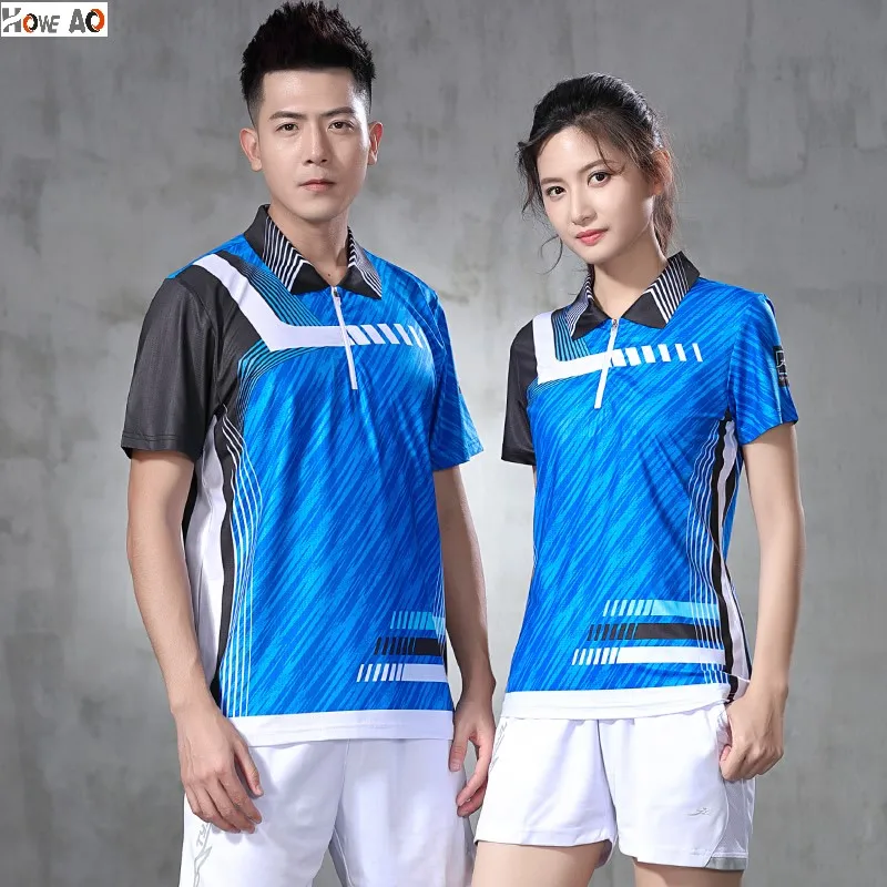 

HOWE AO Quick Dry Men Women Tennis Shirt Badminton Clothing Table Tennis Clothes Breathable Outdoor Sports Shirt